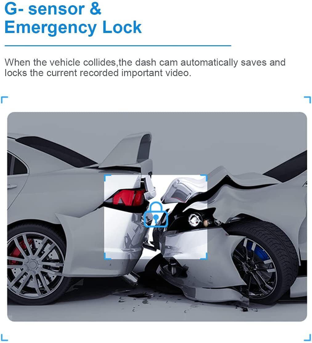 Elegant Choise Dash Cams Front Car Camera with Night Vision G-Sensor 1080P 2.4