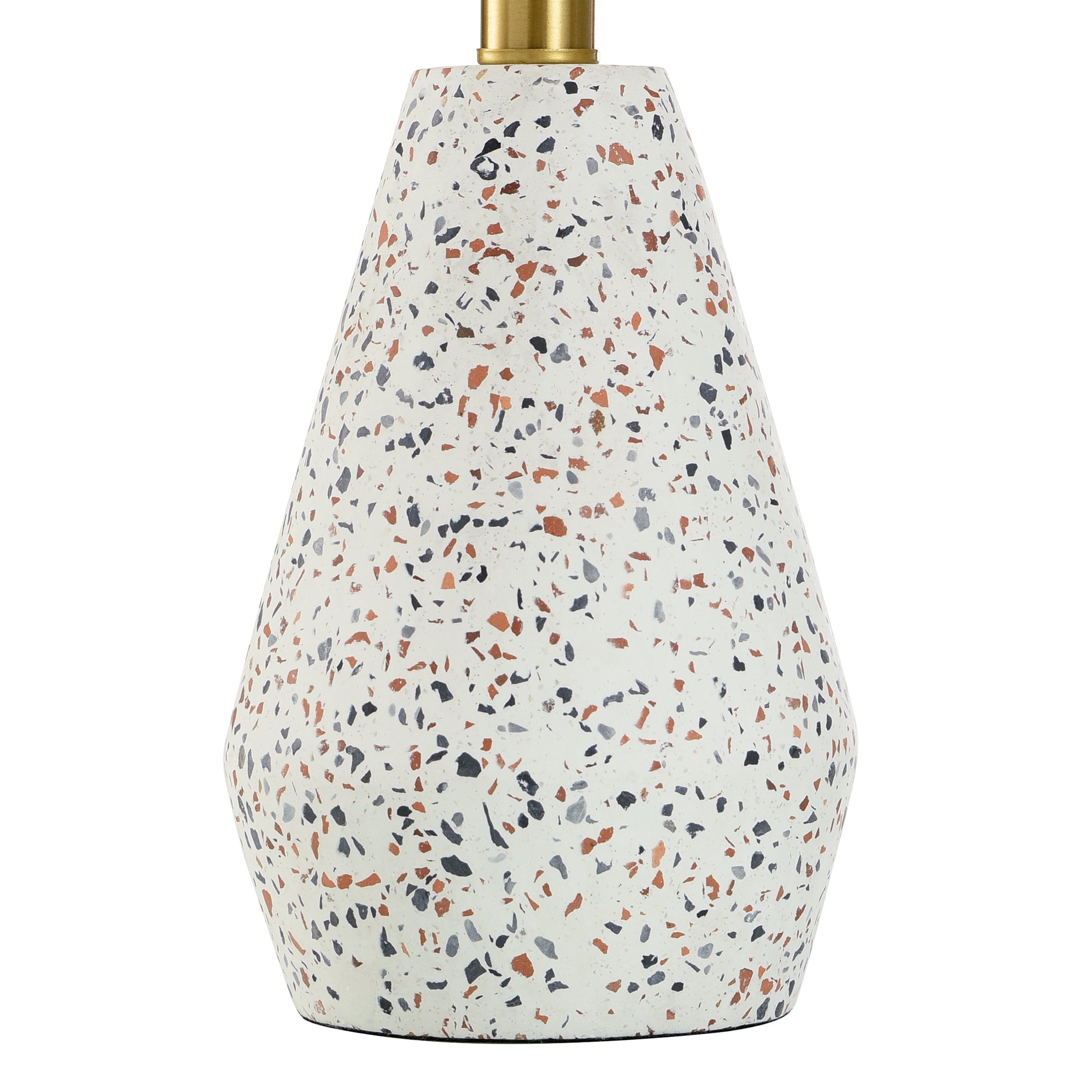 Mainstays Terrazzo Table Lamp with White Drum Shade, 16.75