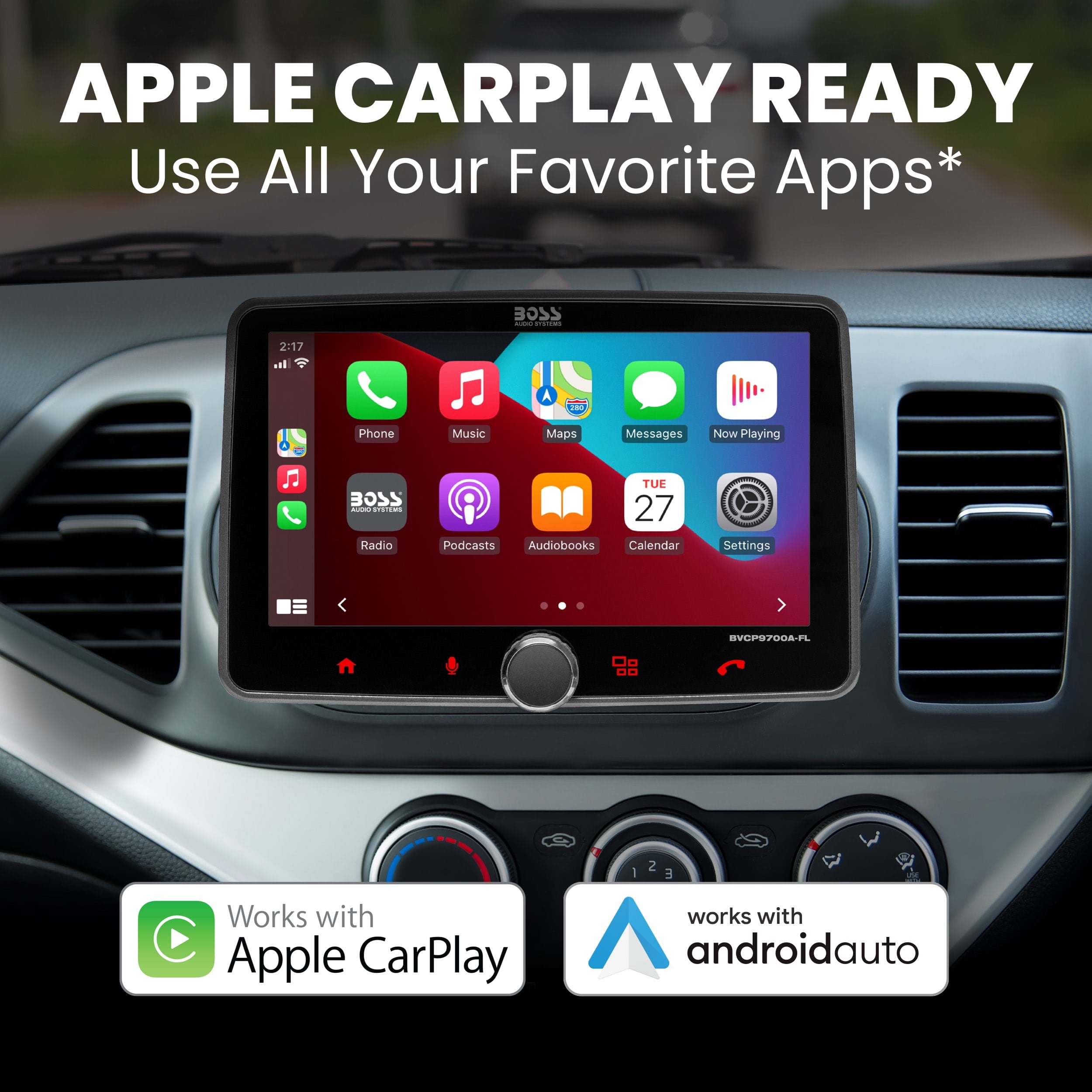 BOSS Audio Systems BVCP9700A-CFL Single Din Car Stereo System with Backup Camera