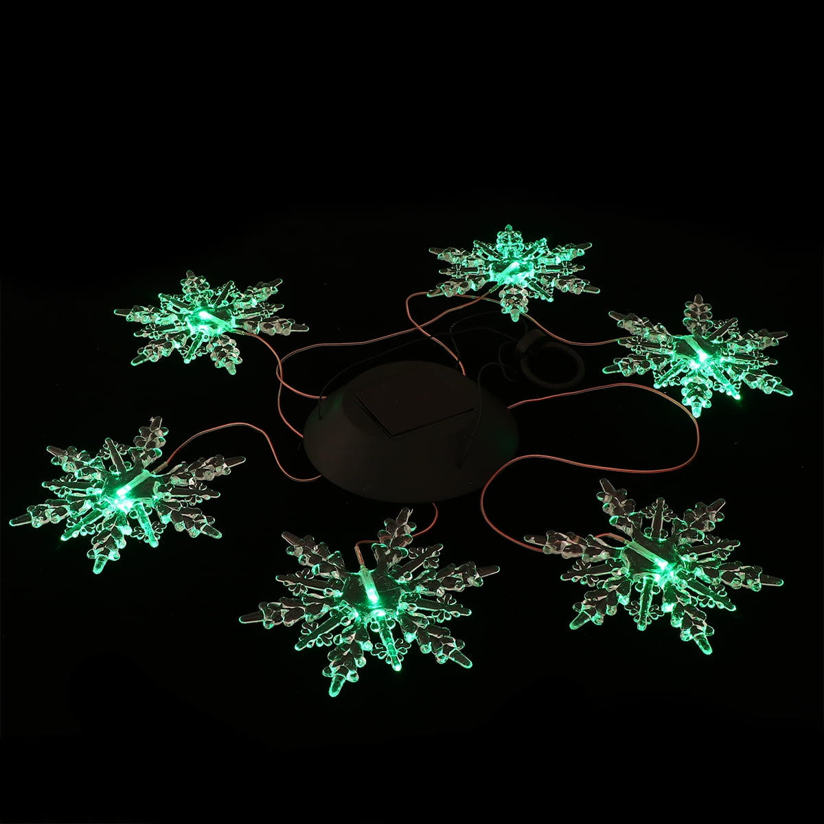 1pc Creative Solar Lights Wind Bell Light Wind Chime Light Snowflake LED Lamp