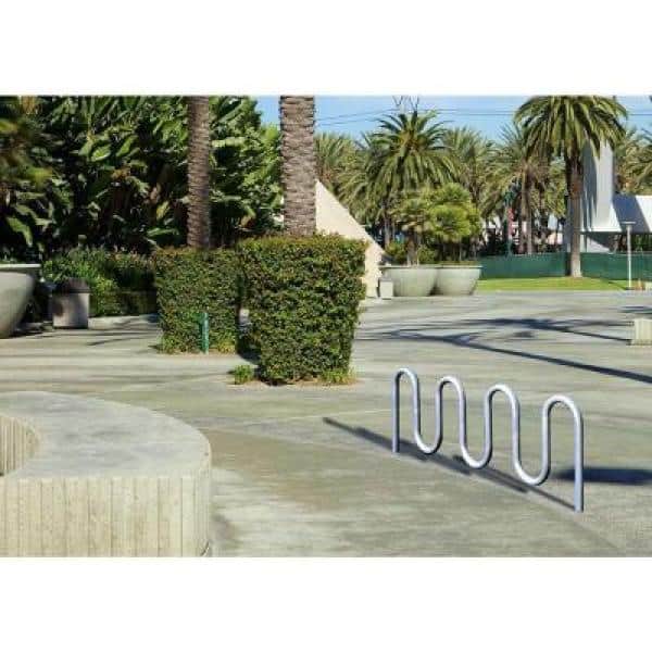 7 ft Galvanized Contemporary 7-Loop Surface Mount Commercial Bike Rack