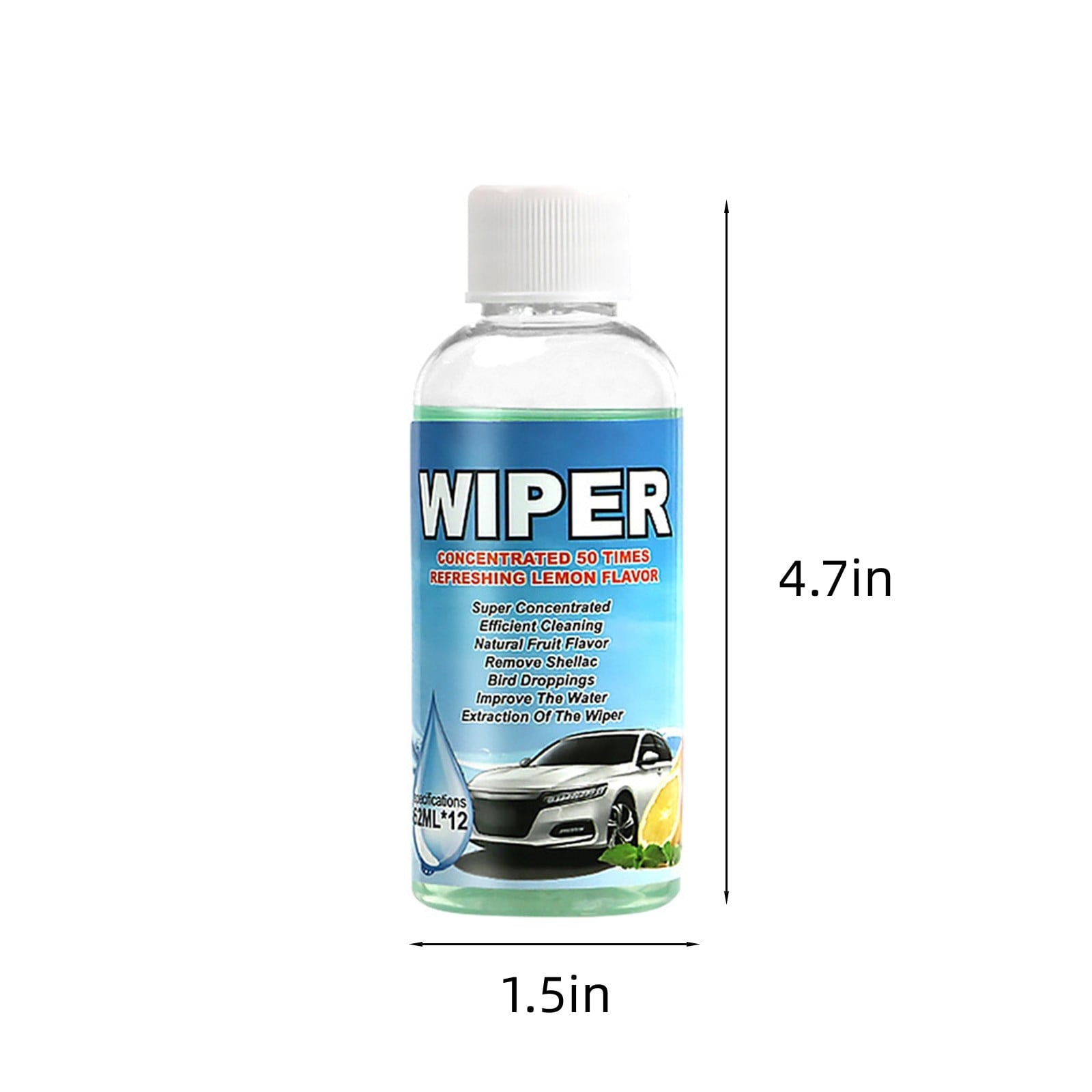 COFEST Car Glass Washer Water Car Glass Decontamination Wiper Cleaning Water 62ml Better Than Any Other Traditional Car Wash Cleaner Blue