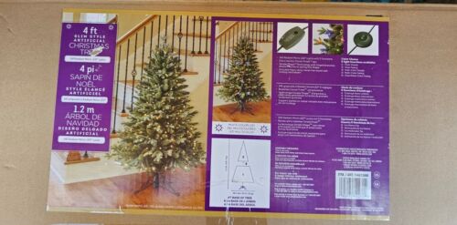 4FT SLIM STYLE ARTIFICIAL CHRISTMAS TREE, 240 RADIANT MICRO LED LIGHTS