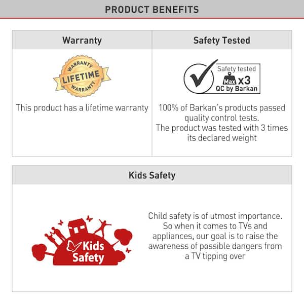 Barkan 13 - 80 in. Full Motion - 4 Movement Long Flat / Curved TV Wall Mount White Extremely Extendable