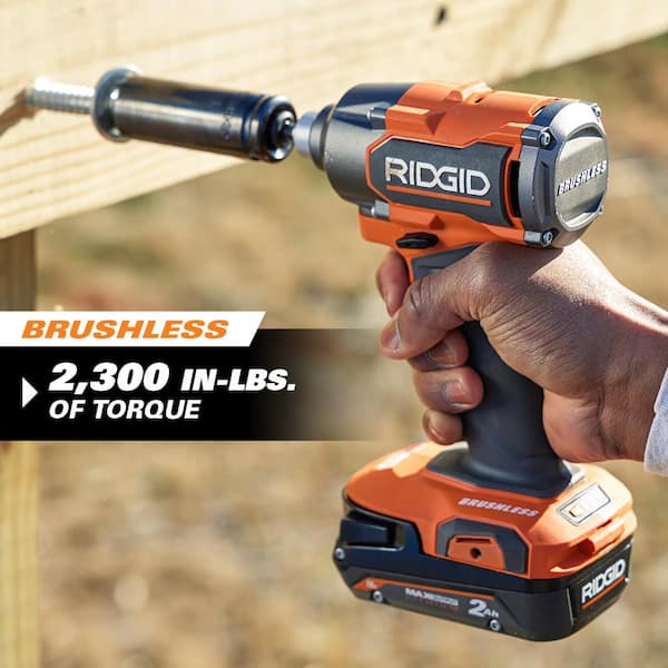 18V Brushless Cordless 2-Tool Combo Kit with Hammer Drill, Impact Driver, (2) Batteries, Charger, and Bag