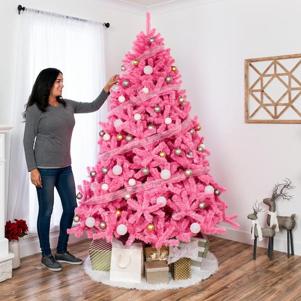 6 ft. Pink Unlit Artificial Christmas Tree