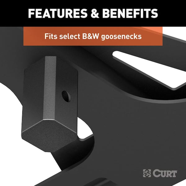 X5 Gooseneck-to-5th-Wheel Adapter Plate with Square Shank