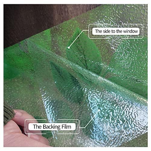 LAVOUP Window Film Privacy Stained Static Cling Glass Film 3D Decorative