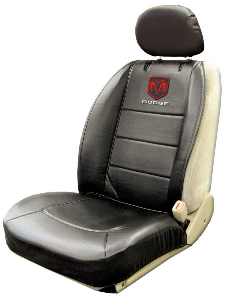 Plasticolor Dodge Black Vinyl Universal Fit Automotive Seat Cover, 1 Pack