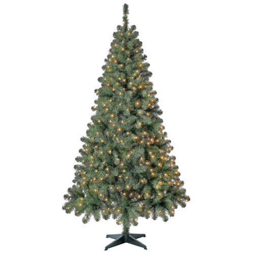 6.5ft Pre-Lit Madison Pine Green Artificial Christmas Tree Incadencent Lights US