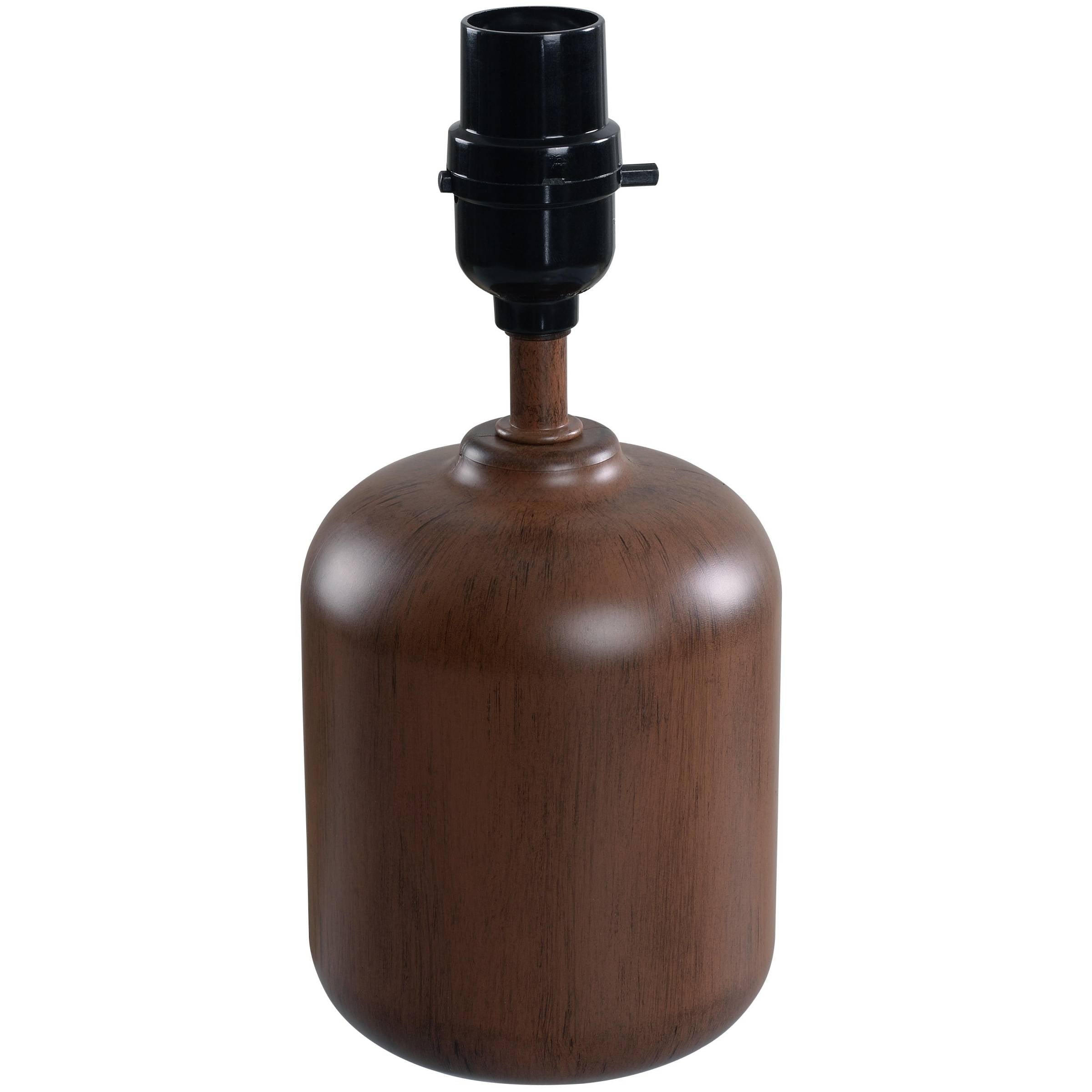 Mainstays Mini Faux Wood Table Lamp with Shade 12.75