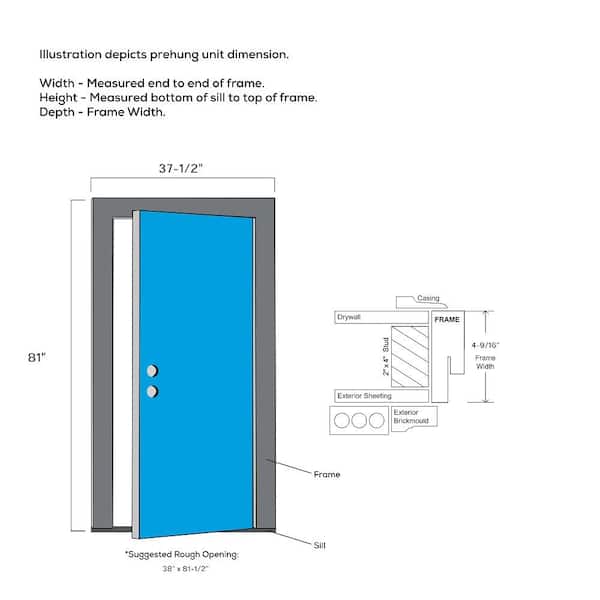 36 in. x 80 in. Severe Weather Internal Grilles Left-Hand Full Lite Clear Primed Fiberglass Smooth Prehung Front Door