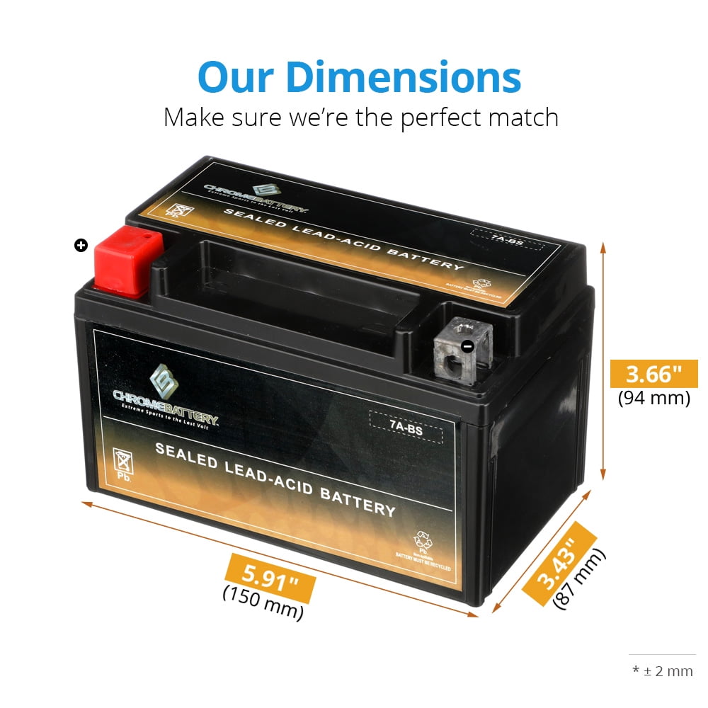 Chrome Battery Ytx7A-Bs Scooter Battery for Kymco People 150 150Cc 09