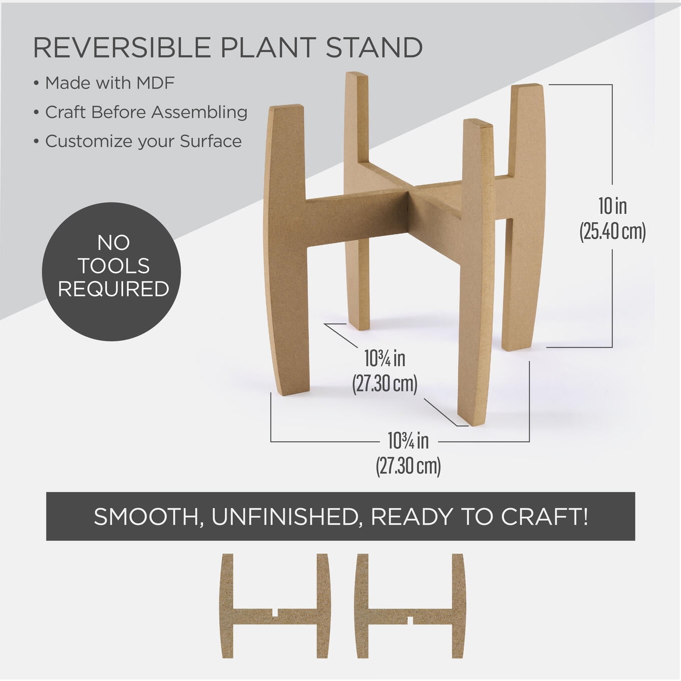 Konnectz Wood Surfaces Plant Stand, 10