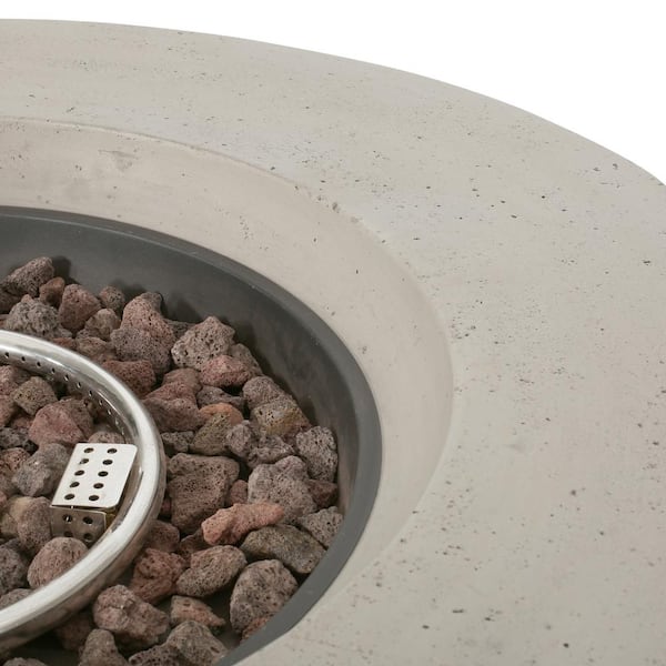 Mayfair Light Gray Circular Stone Fire Pit (No Tank Holder)