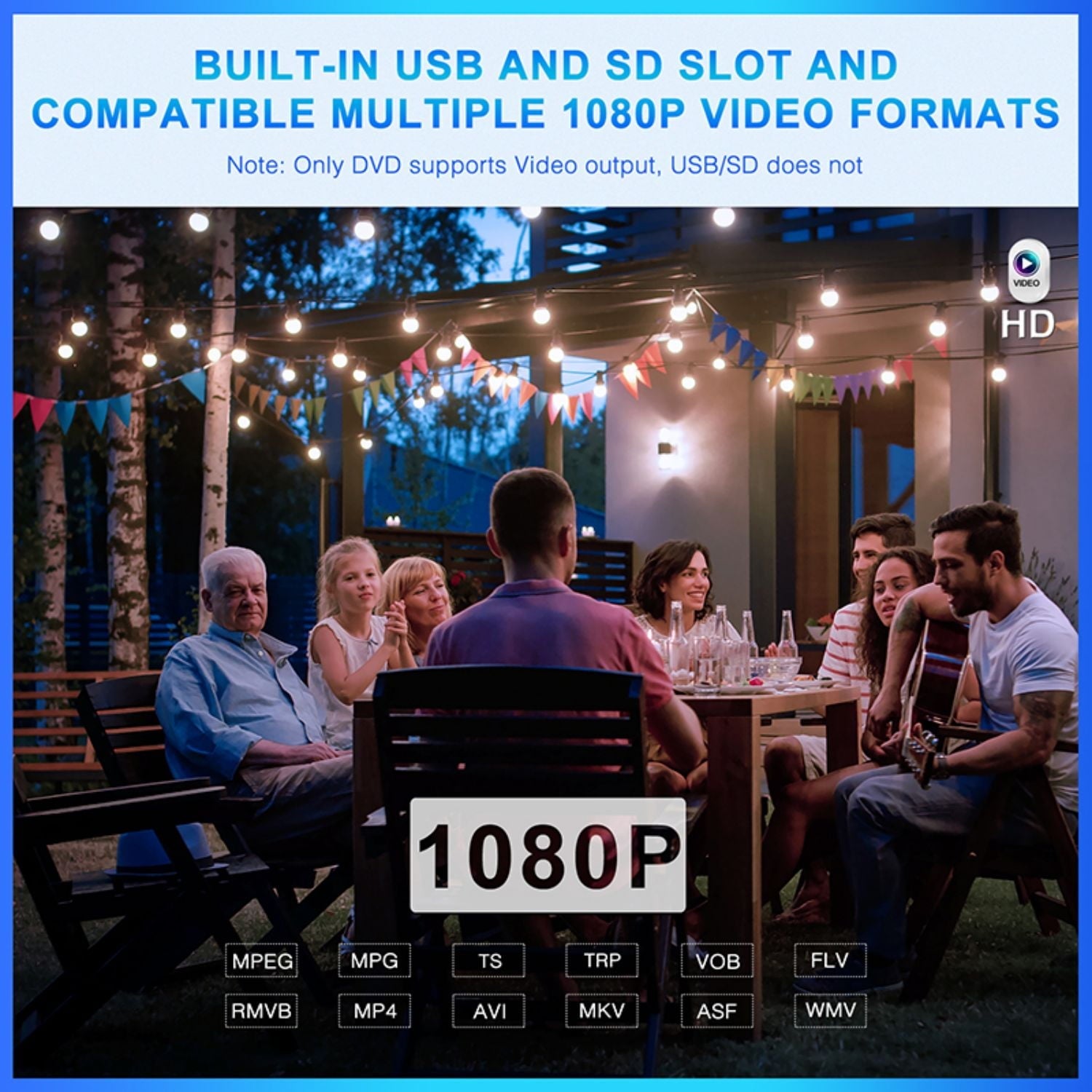 Pumpkin 10.1” Dual Headrest DVD Players for Car with Headphones, 2 Mount Brackets HDMI Input Region Free Last Memory