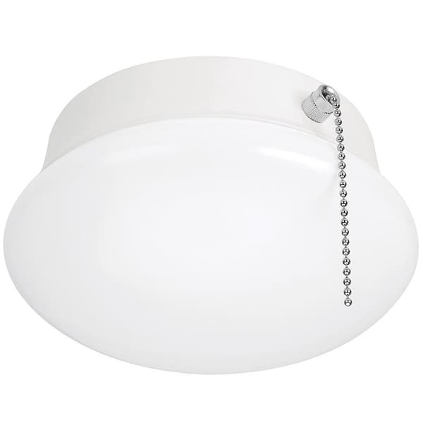 Spin Light 7 in. Closet Light with Pull Chain LED Flush Mount Ceiling Light 830 Lumens 4000K Bright White Basement Light