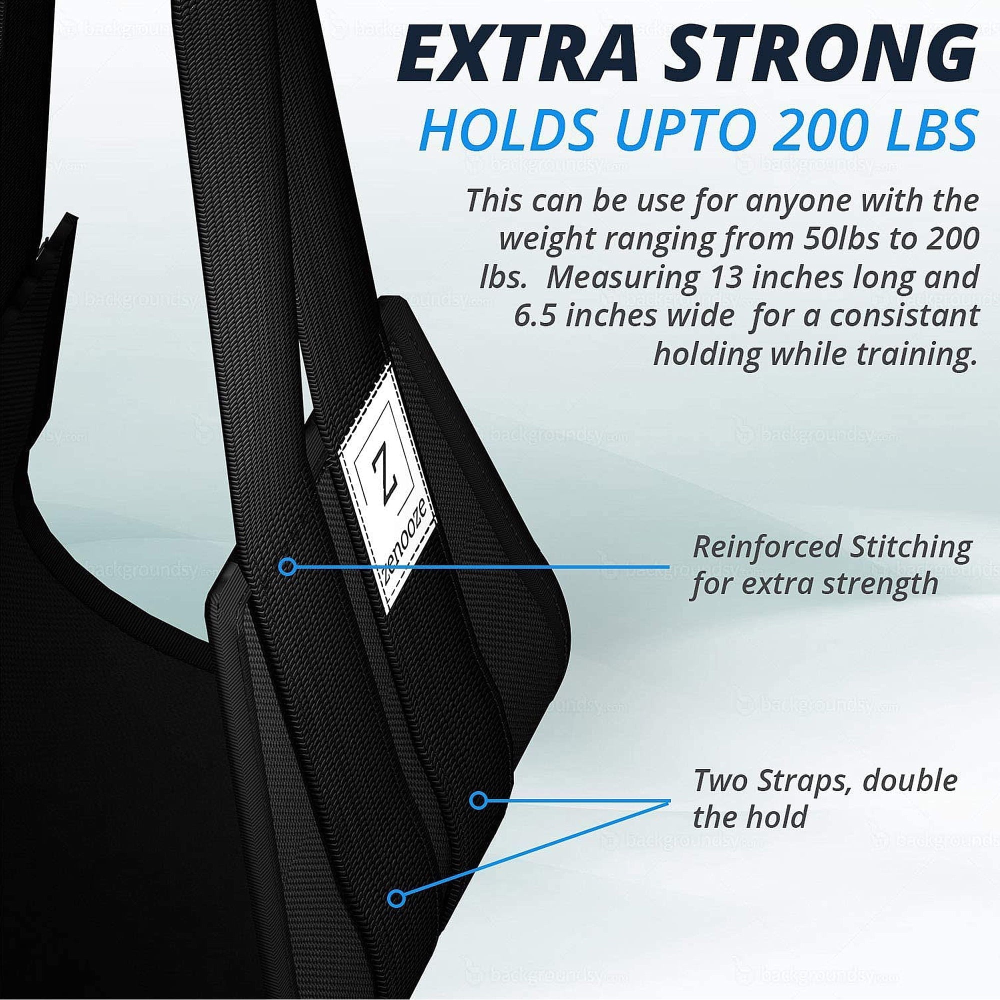 Zenooze Ab Straps for Pull-Up Bars Ab Workout Equipment 350+ Lbs