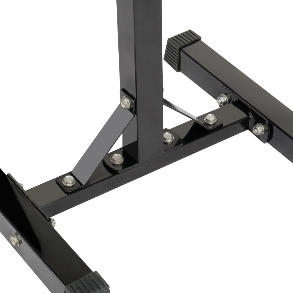 Yaheetech 2 Pieces Adjustable Rack Standard Solid Steel Squat Stands Barbell Free Press Bench