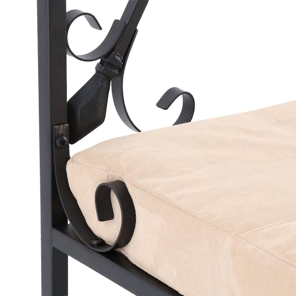 Hall Tree with Bench Seat in Black