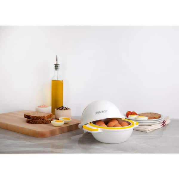 Egg Pod 4-Egg White Microwave Egg Cooker that Perfectly Cooks Eggs and Detaches the Shell!