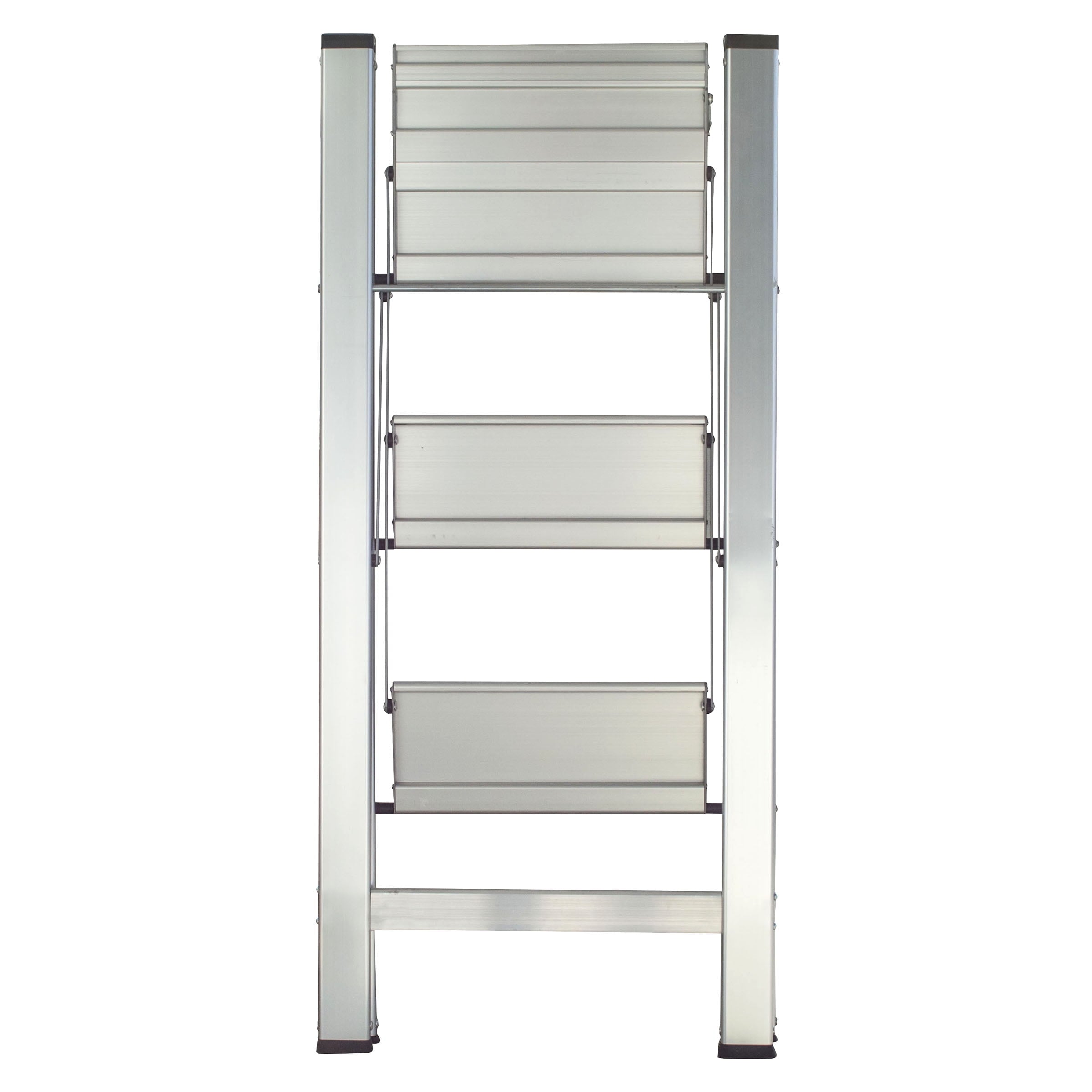 AmeriHome Ultra Slim Aluminum Three Step Folding Utility Step Ladder