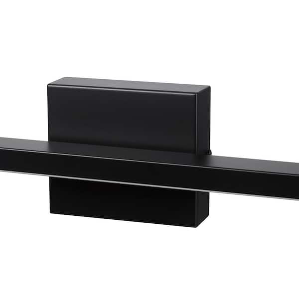 36 in. Matte Black LED Integrated Vanity Light with Frosted Diffuser