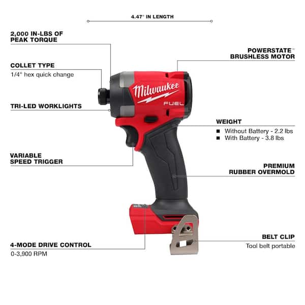 M18 FUEL 18-Volt Lithium-Ion Brushless Cordless Combo Kit (5-Tool) with 1/2 in. Impact Wrench with Friction Ring