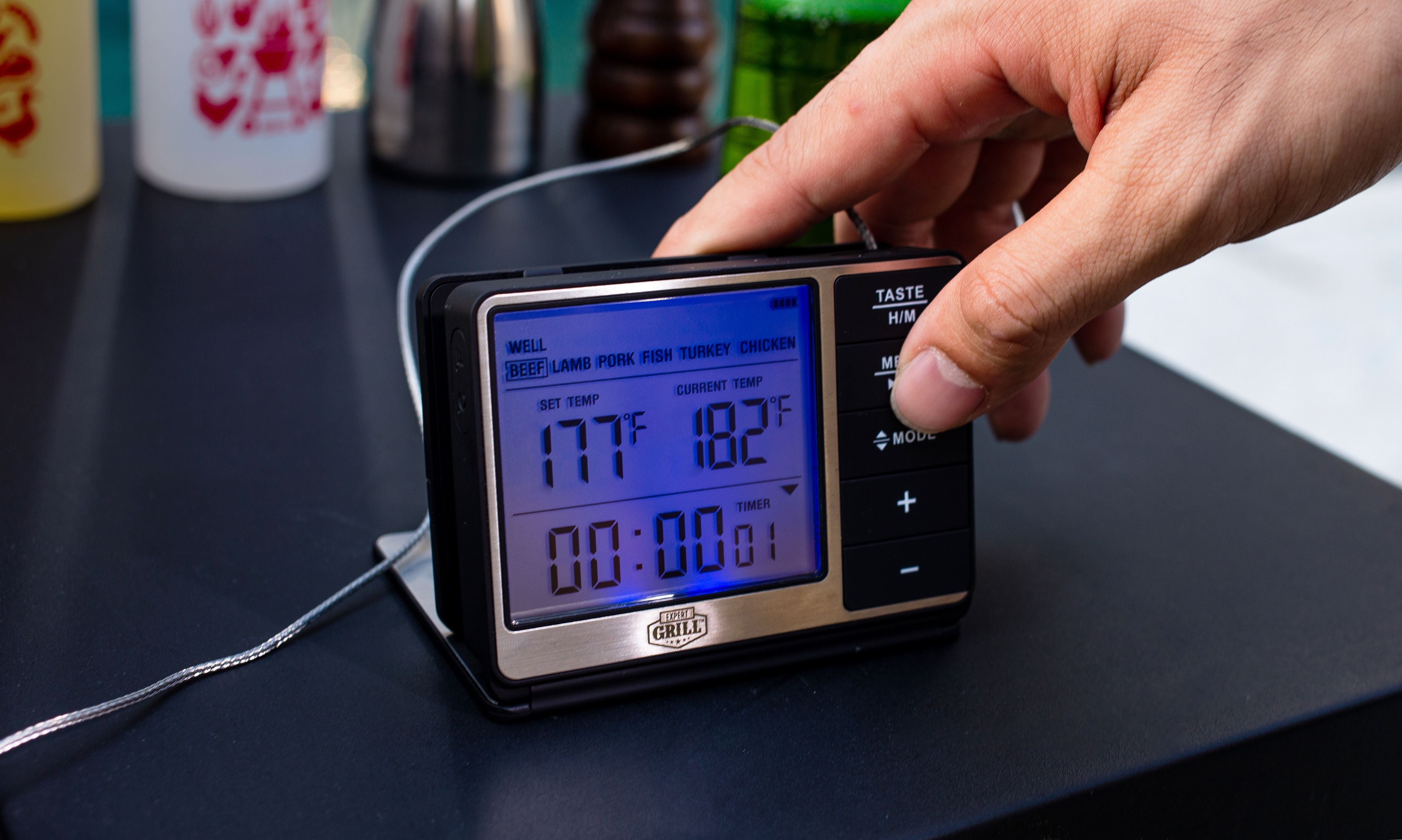 Expert Grill ABS Deluxe Digital BBQ Grilling Meat Thermometer