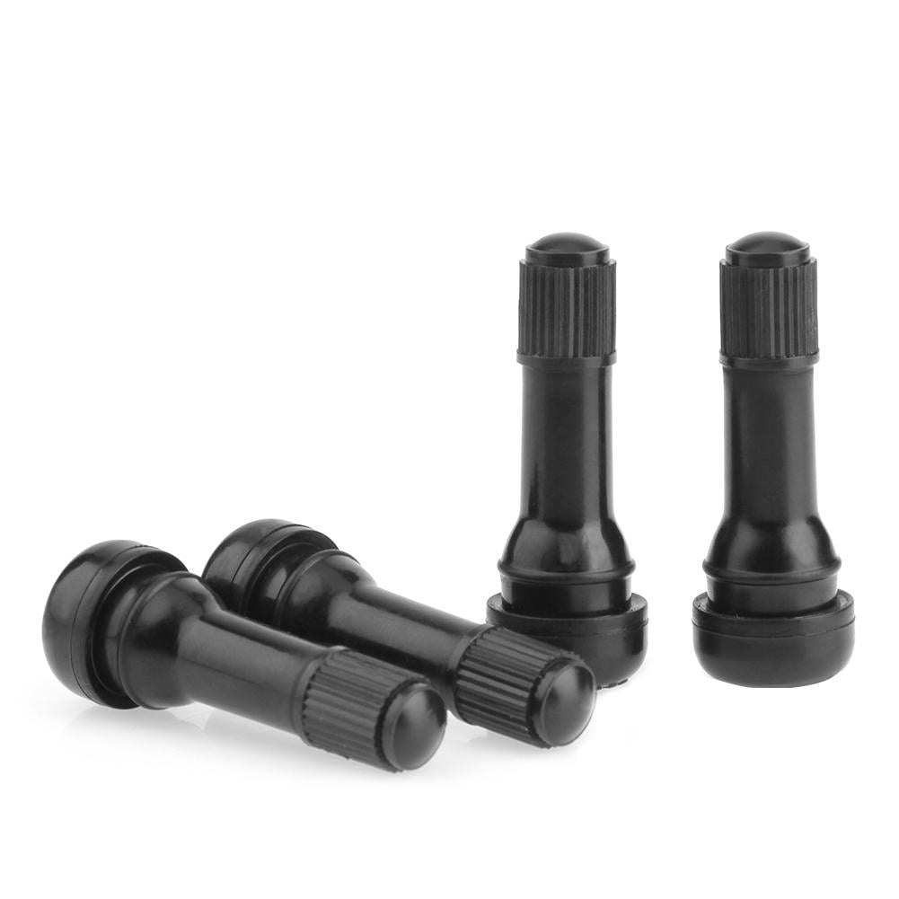 Chinatera 4pcs TR438 Snap-in Rubber Tubeless Tire Car Wheel Tyre Valves with Dust Cap