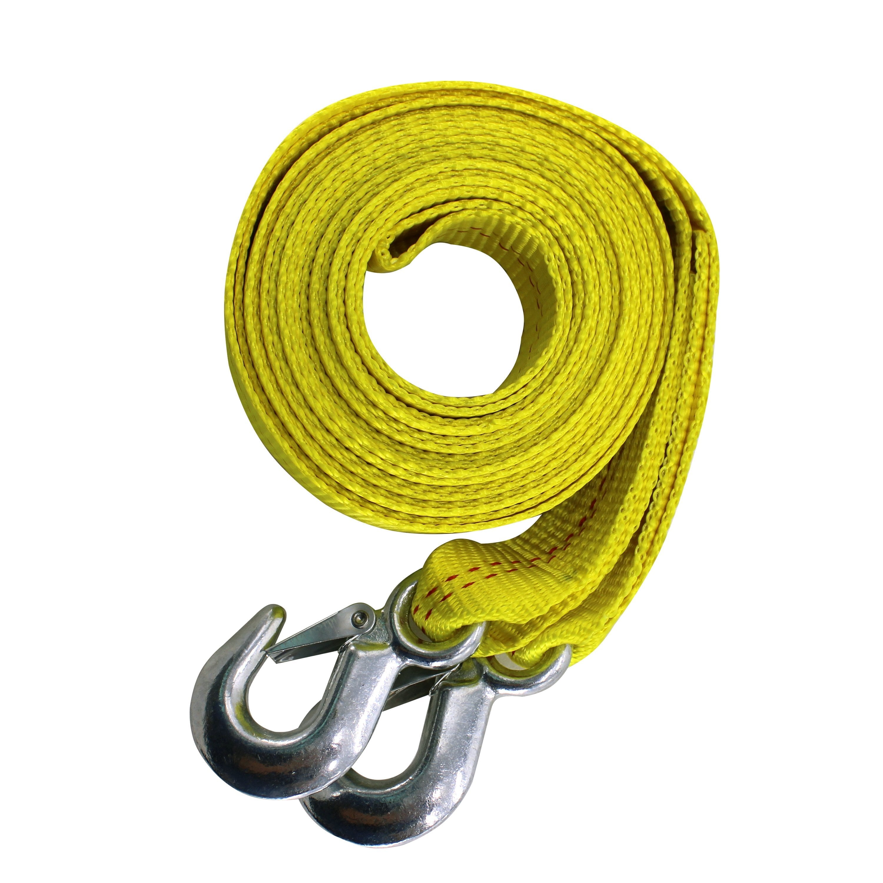 HFS (R) 4.5 Ton 2 inch x 20 ft. Polyester Tow Straps Ropes with 2 Hooks 10000lbs