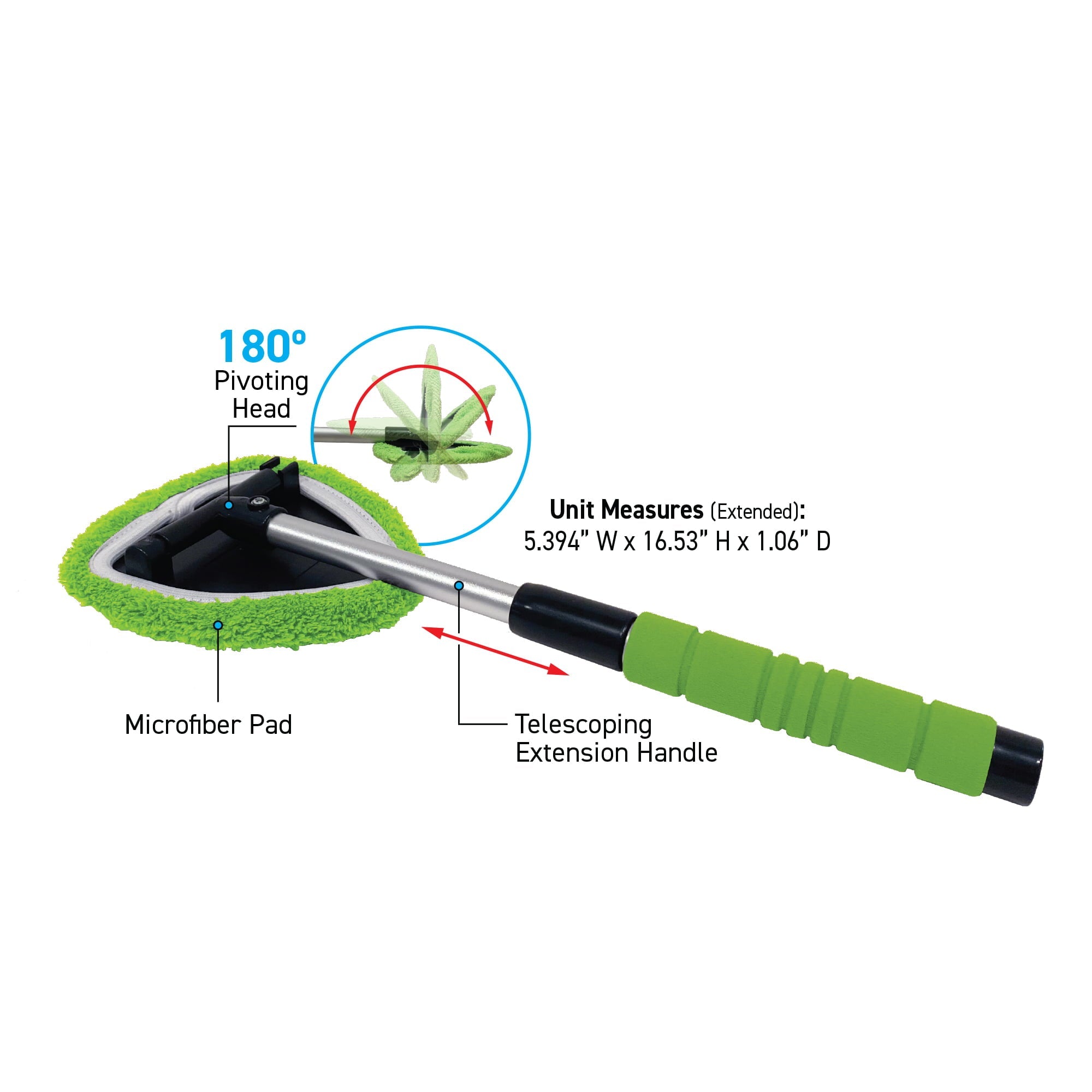 As Seen on TV SW6-MC12 Shineify Windshield Cleaner with Extendable Handle