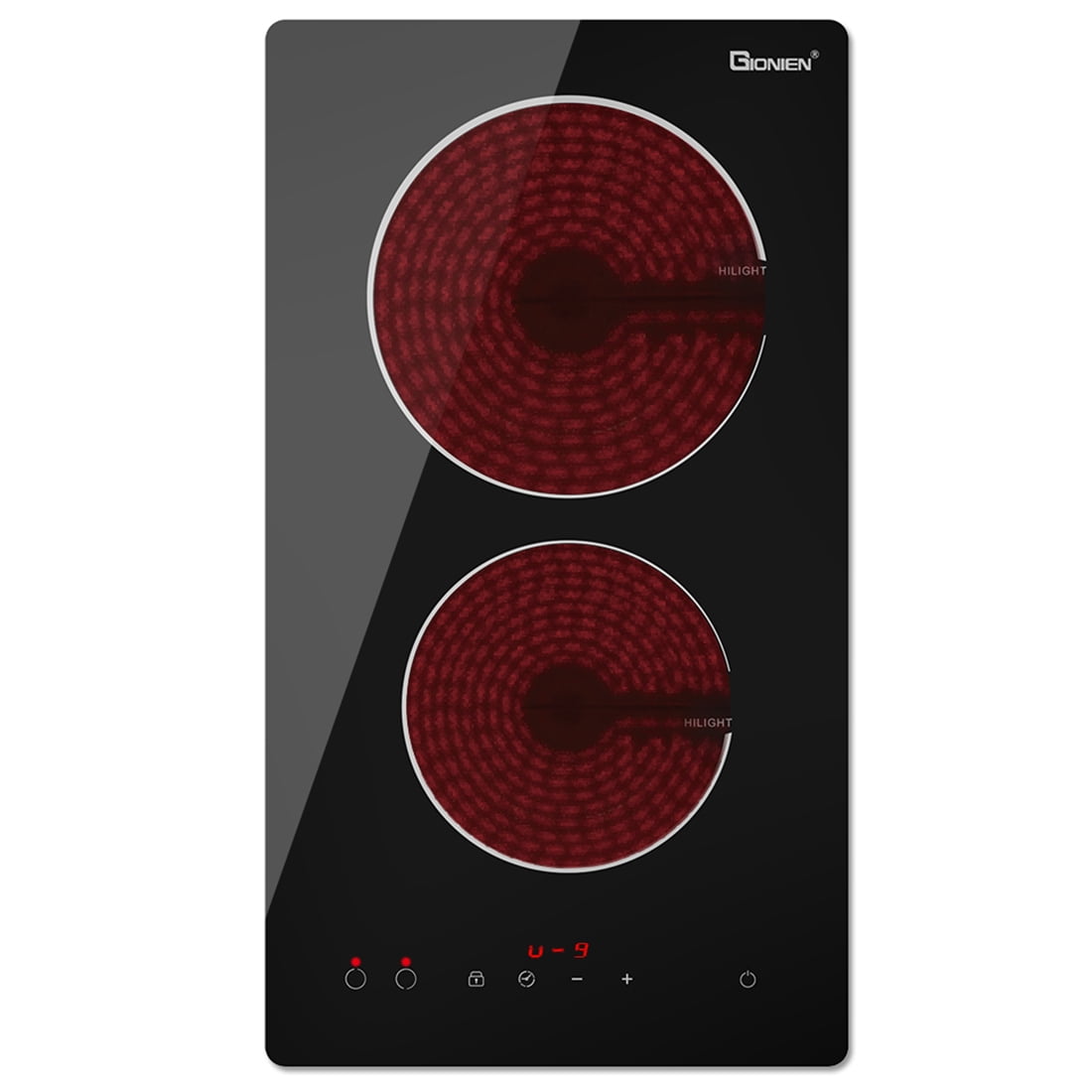 GIONIEN 2 Burner Electric Cooktop, 220V~240V Built-in 12