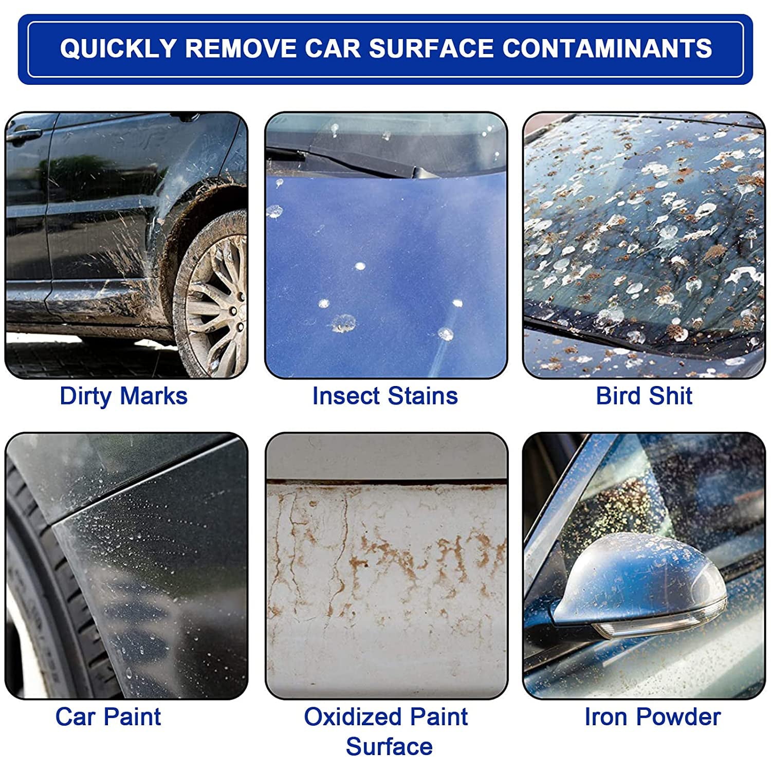 Clay Mitt, 2 Pack Clay Bar Mitt for Car Detailing, Fine Grade Auto Magic Clay Towel, Scratch-Free and Paint Safe, for Cleaning Polishing Detailing Cars Paint, Glass, Wheels