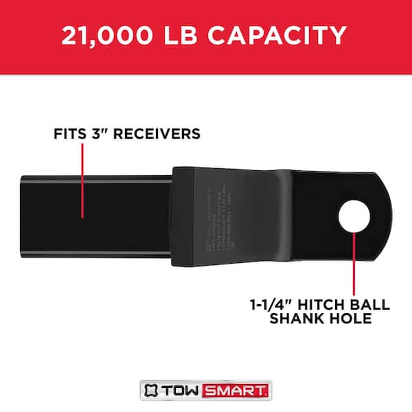 Class V, 21,000 lb., 5 in. Drop x 3-1/4 in. Rise x 1-1/4 in. Shank, Trailer Hitch Ball Mount
