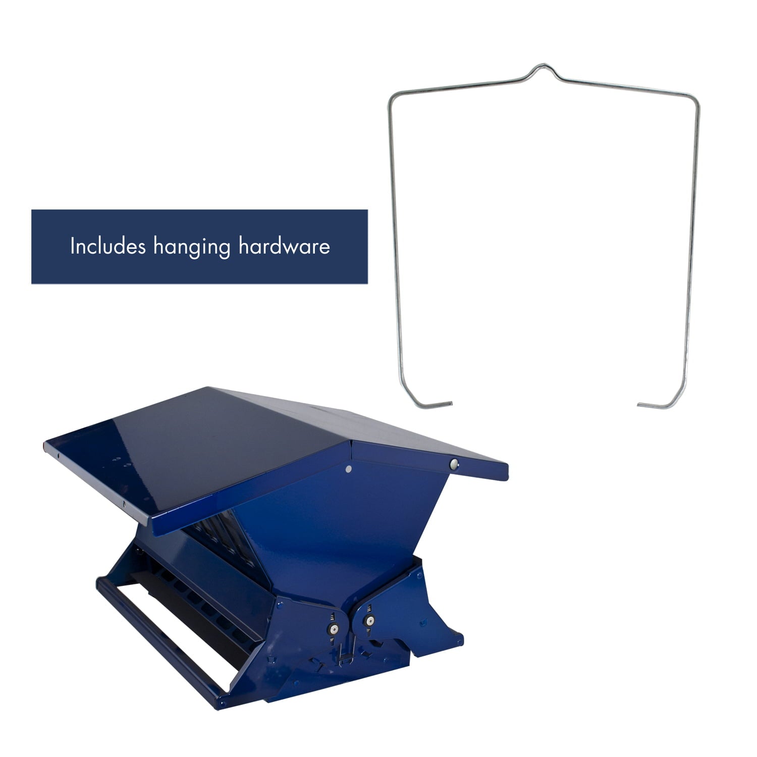 Woodlink Squirrel Resistant Hopper Metal Bird Feeder, Blue