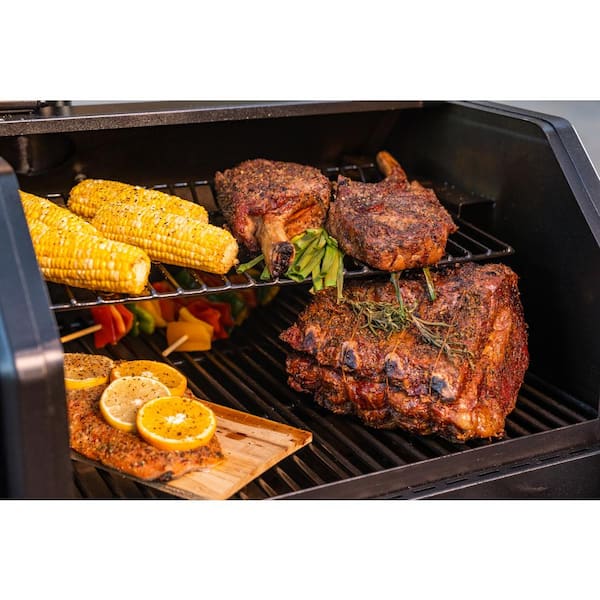 Oakford 1150 3-Burner Plus Offset Smoker Charcoal and Propane Combo Grill in Black