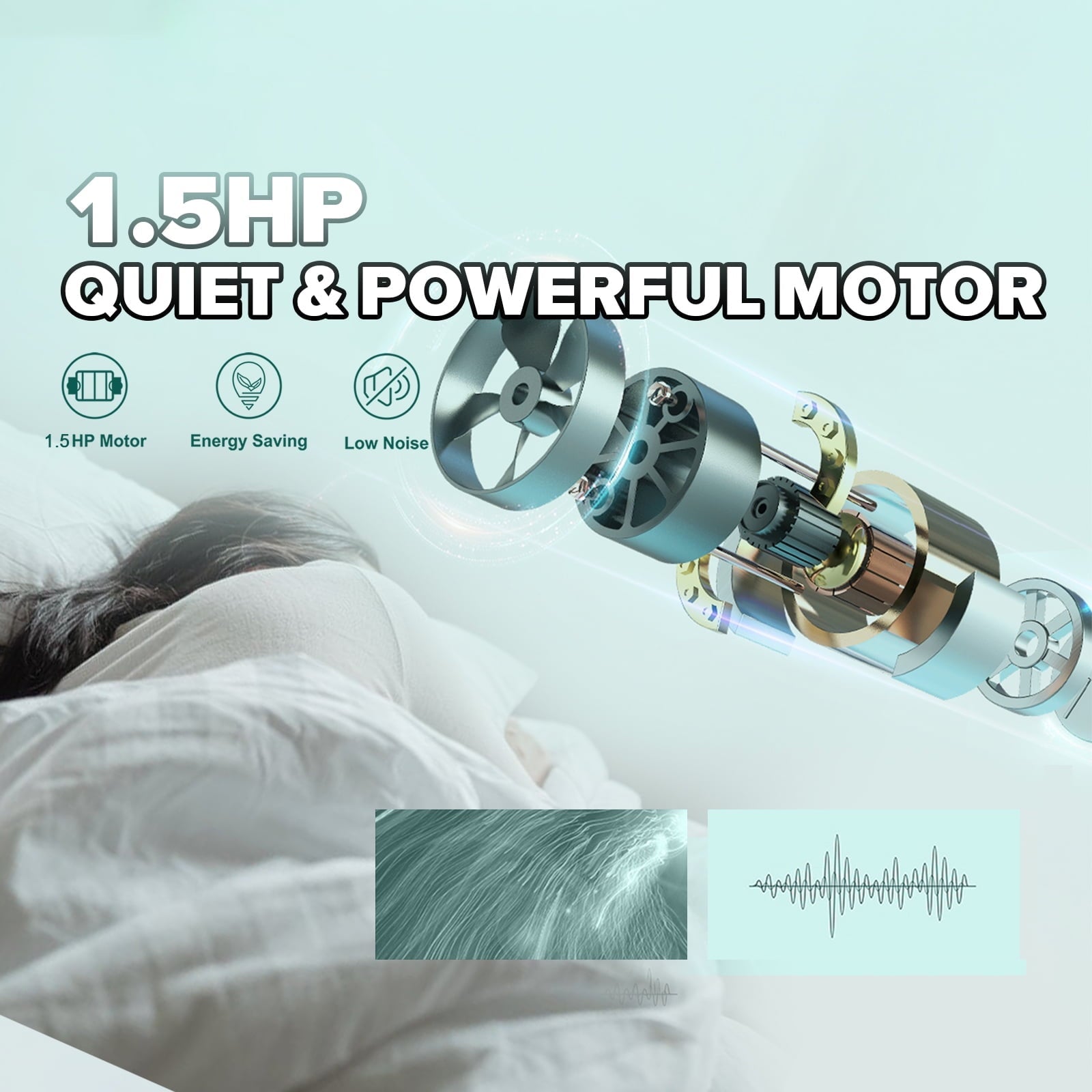 FYC 1.5HP Folding Treadmill for Home Small Apartment, Electric Motorized Running Machine Heart Rate Sensor