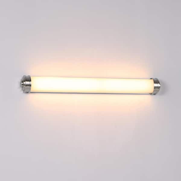 Fuse 27 in. 3000K Brushed Nickel ENERGY STAR LED Vanity Light Bar and Wall Sconce