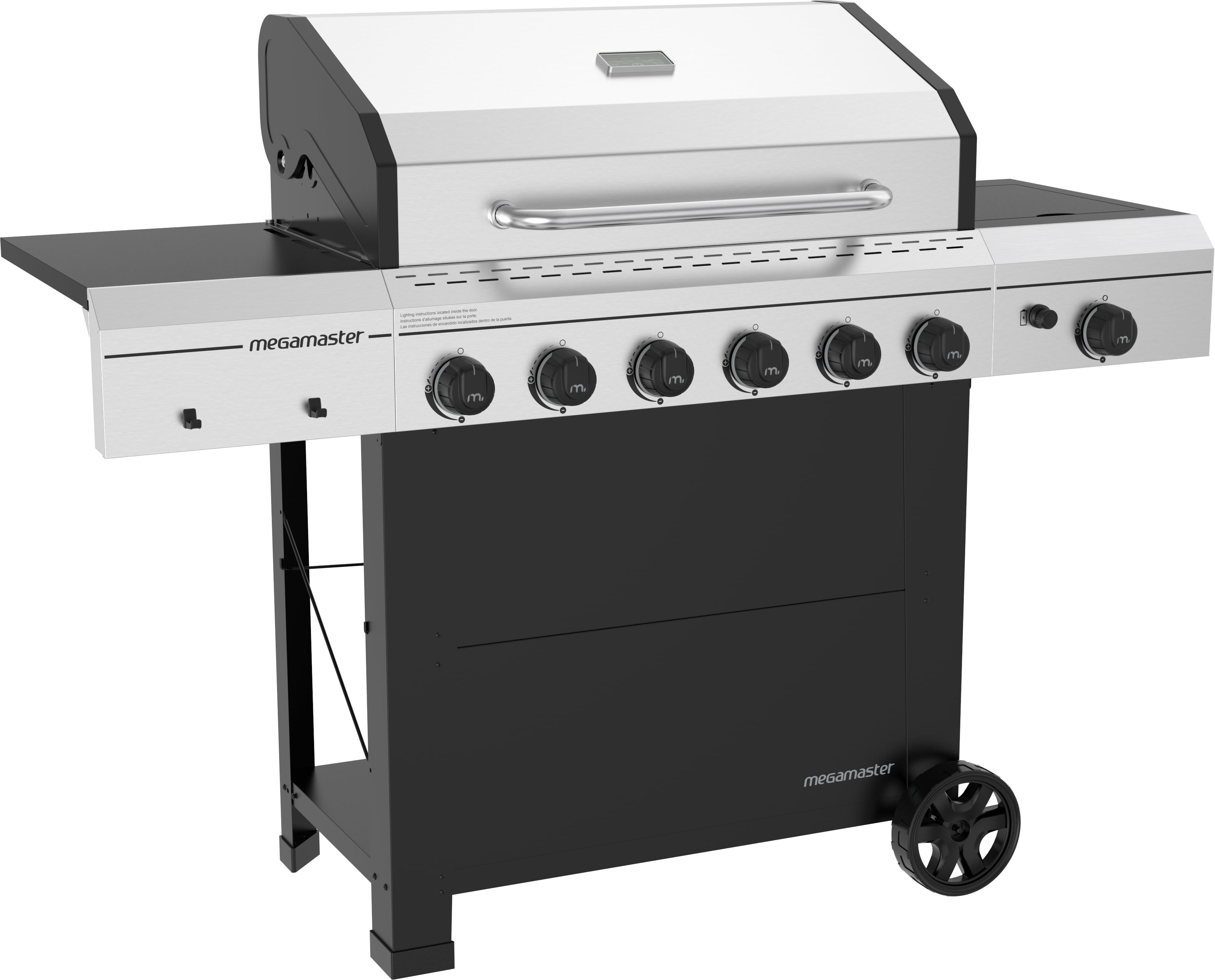 Megamaster 6-Burner Propane Gas Grill With Side Burner