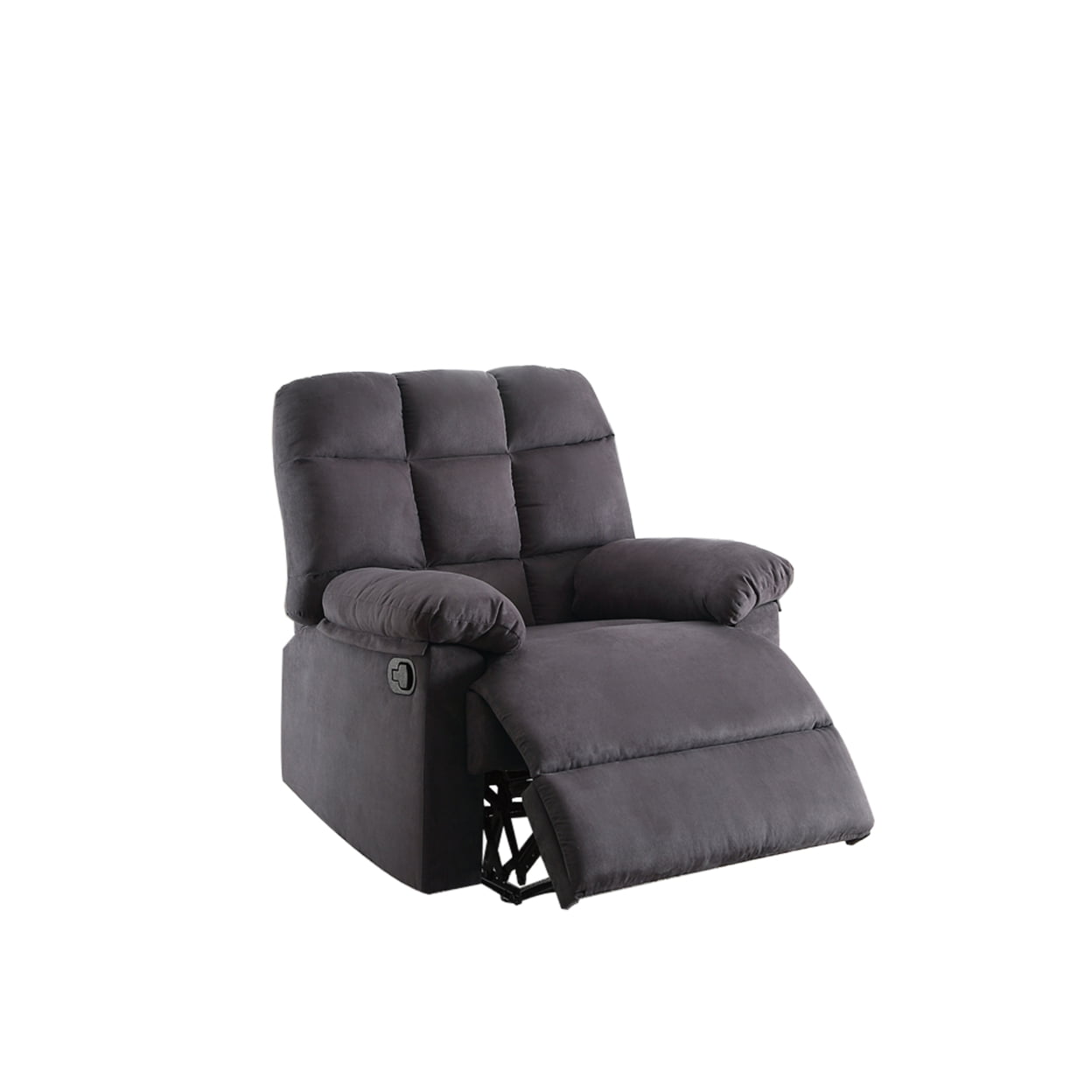 Poundex Recliner-Plush Microfiber-Ebony