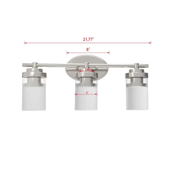 3-Light Silver Vanity Light