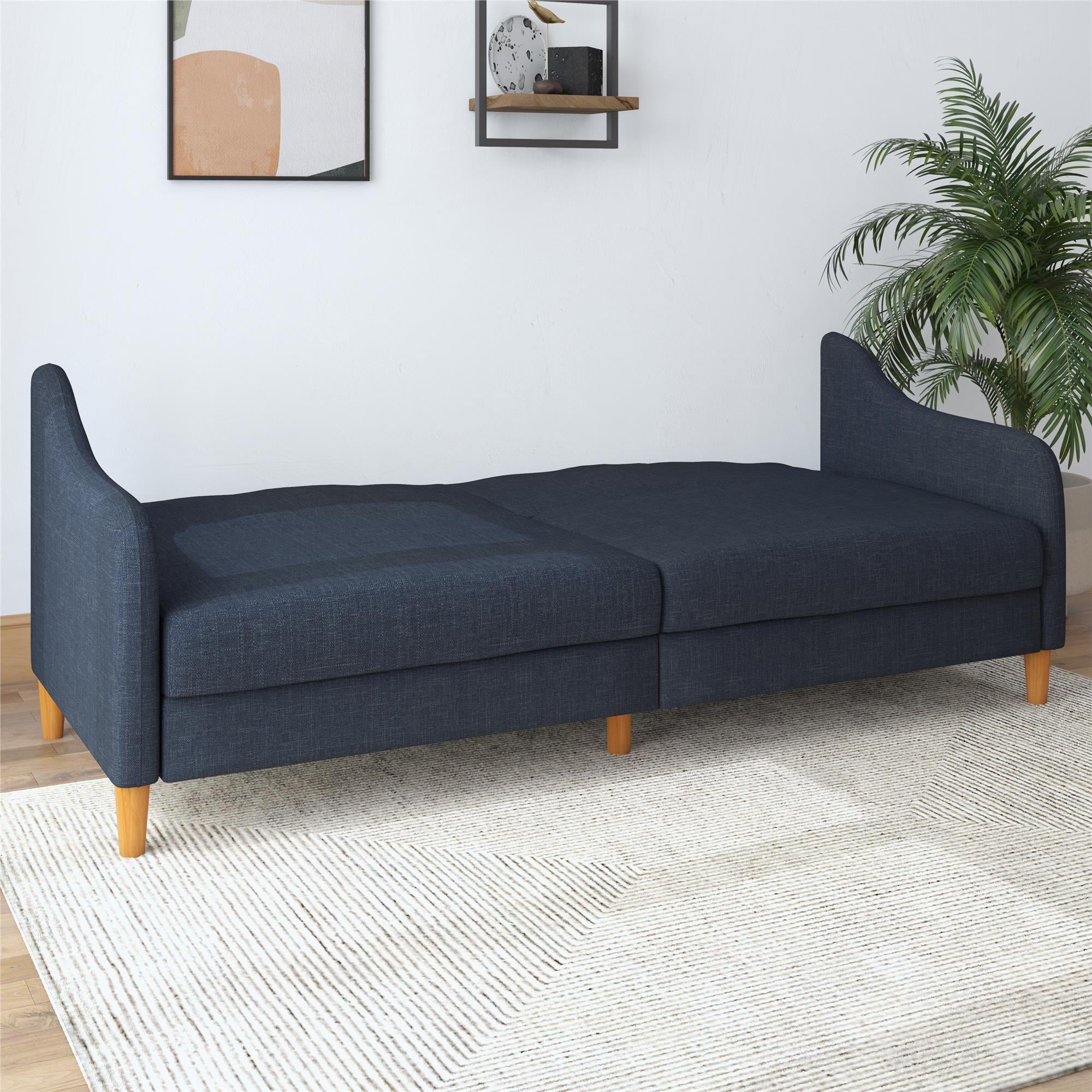 DHP Jasper Coil Futon, Navy Linen