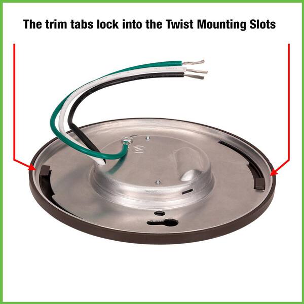 5 in. Mini Closet Light LED Flush Mount with White and Bronze Trims fits 3.5 in. 4 in. Junction Boxes 7-Watt (12-Pack)