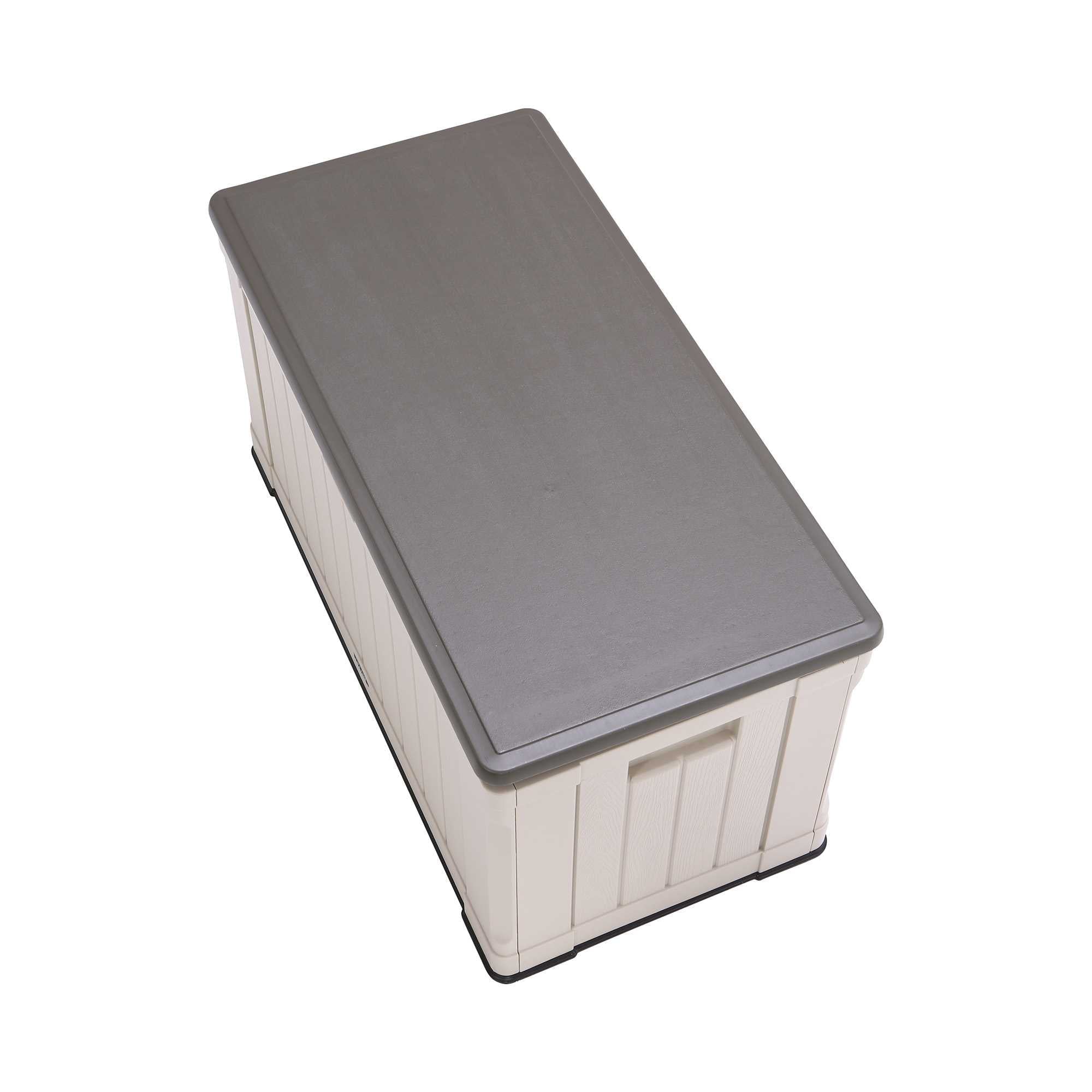 Lifetime Heavy-Duty 116 Gallon Plastic Deck Box, Desert Sand