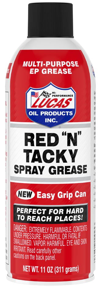 Lucas Red N Tacky Spray Grease 11 ounce easy grip can