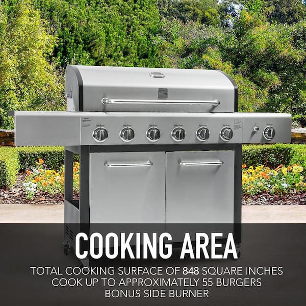 6-Burner with Side Propane Gas Burner XL Grill