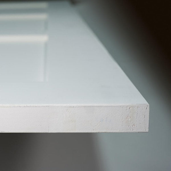 24 in. x 80 in. White 3-Panel Shaker Solid Core Wood Interior Door Slab