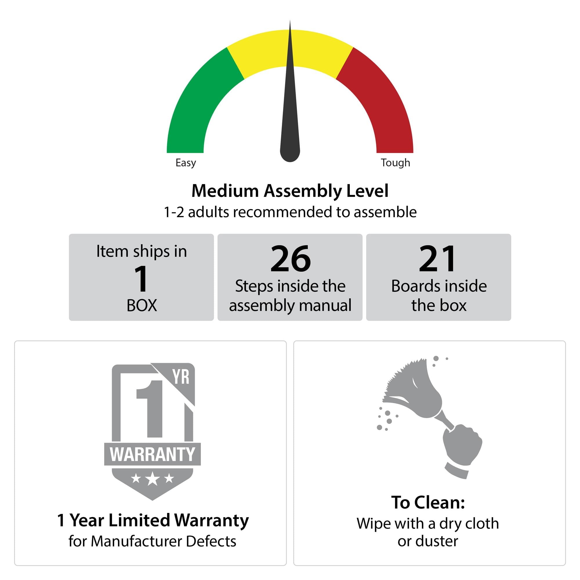 Ameriwood Home Josiah Nightstand, Navy with Walnut top