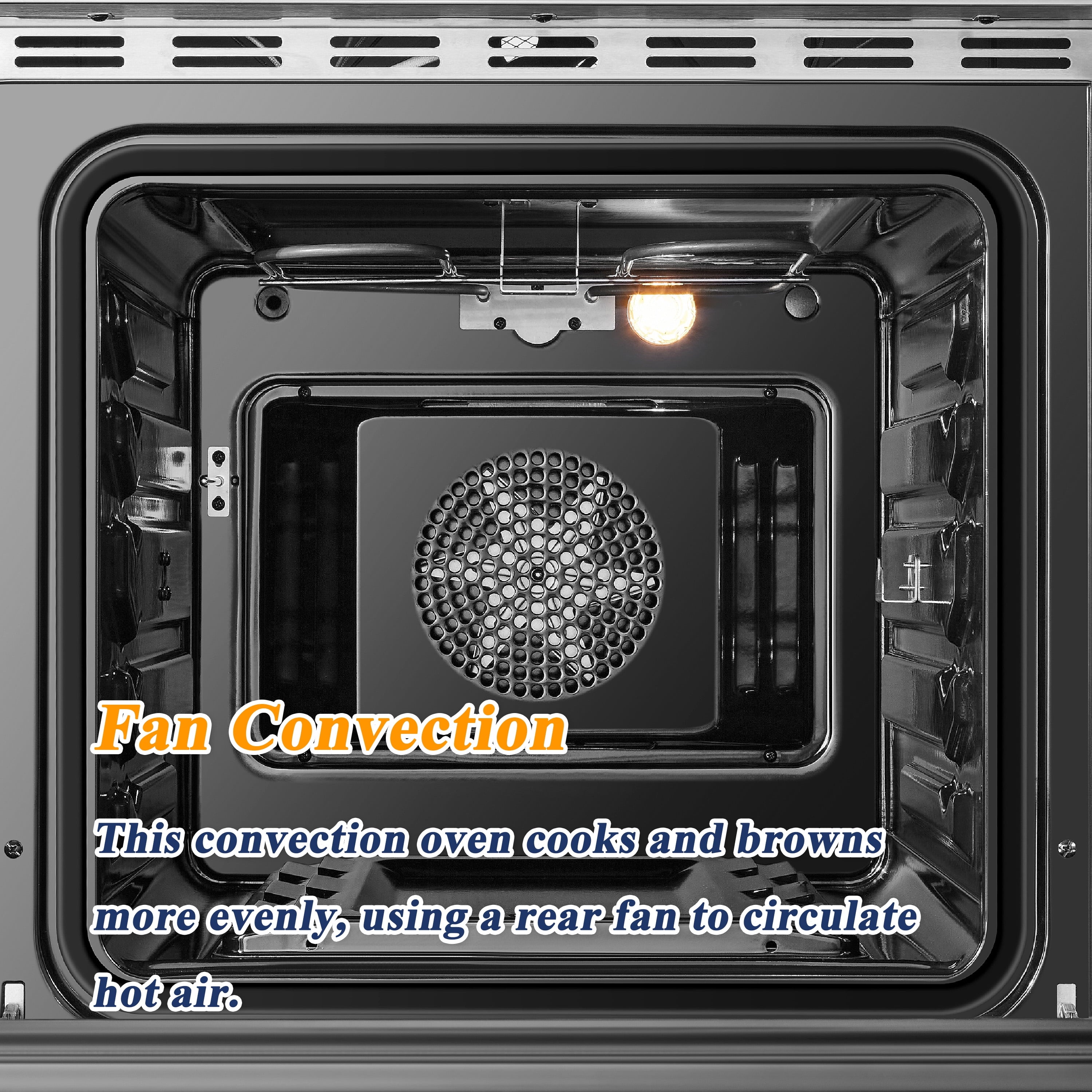 Lanbo 24 inch 2.9 Cu.ft Freestanding Electric Range with Air Fry, Rotisserie and  Convection Oven